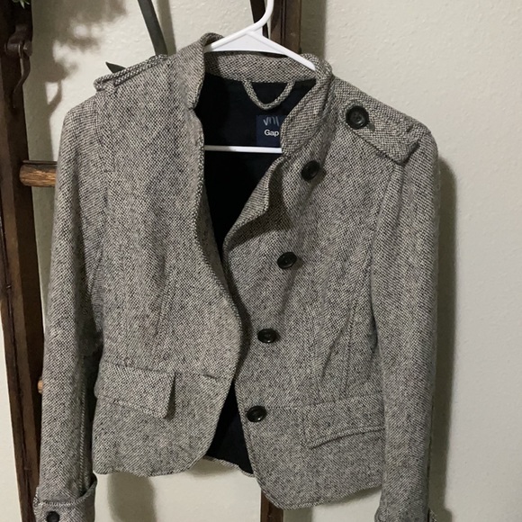 Gap Military Tweed Jacket Size Small - Picture 3 of 5